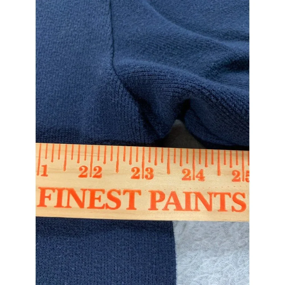 Nautica 100% Cotton V-Neck Midweight Sweater‎ (Men's Large) Blue